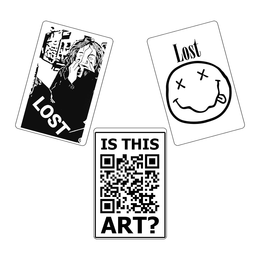 Thermal label graffiti stickers by LOST