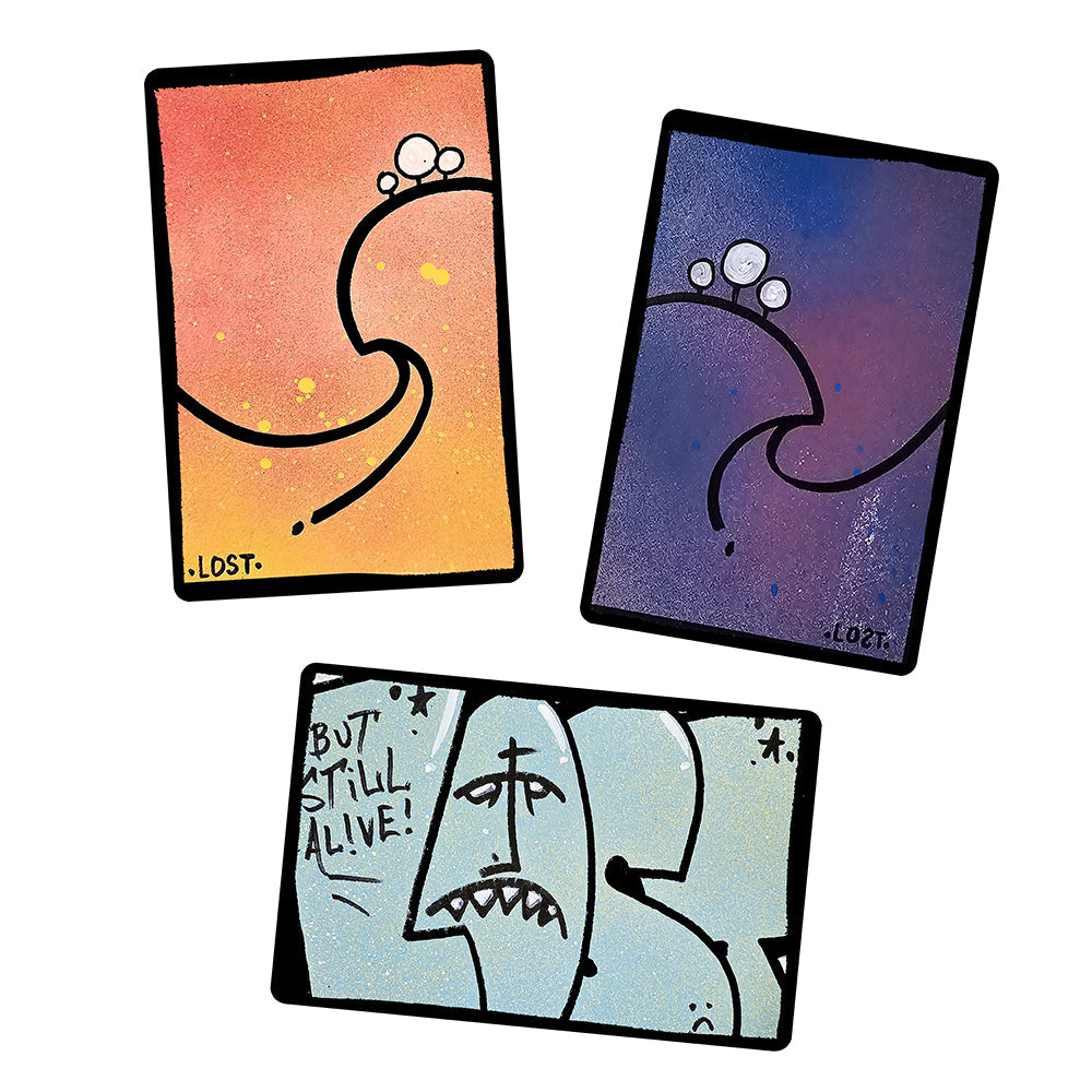 Hand drawn graffiti stickers by LOST