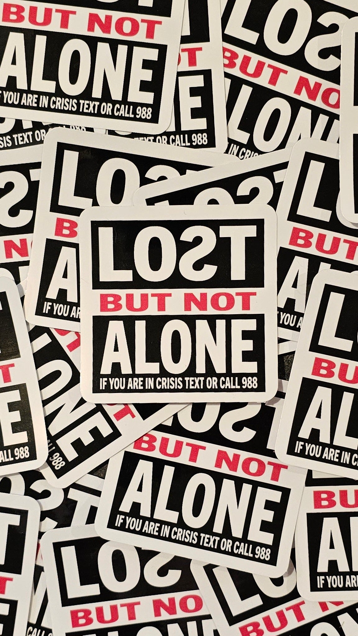 Lost But Not Alone - 988 Sticker