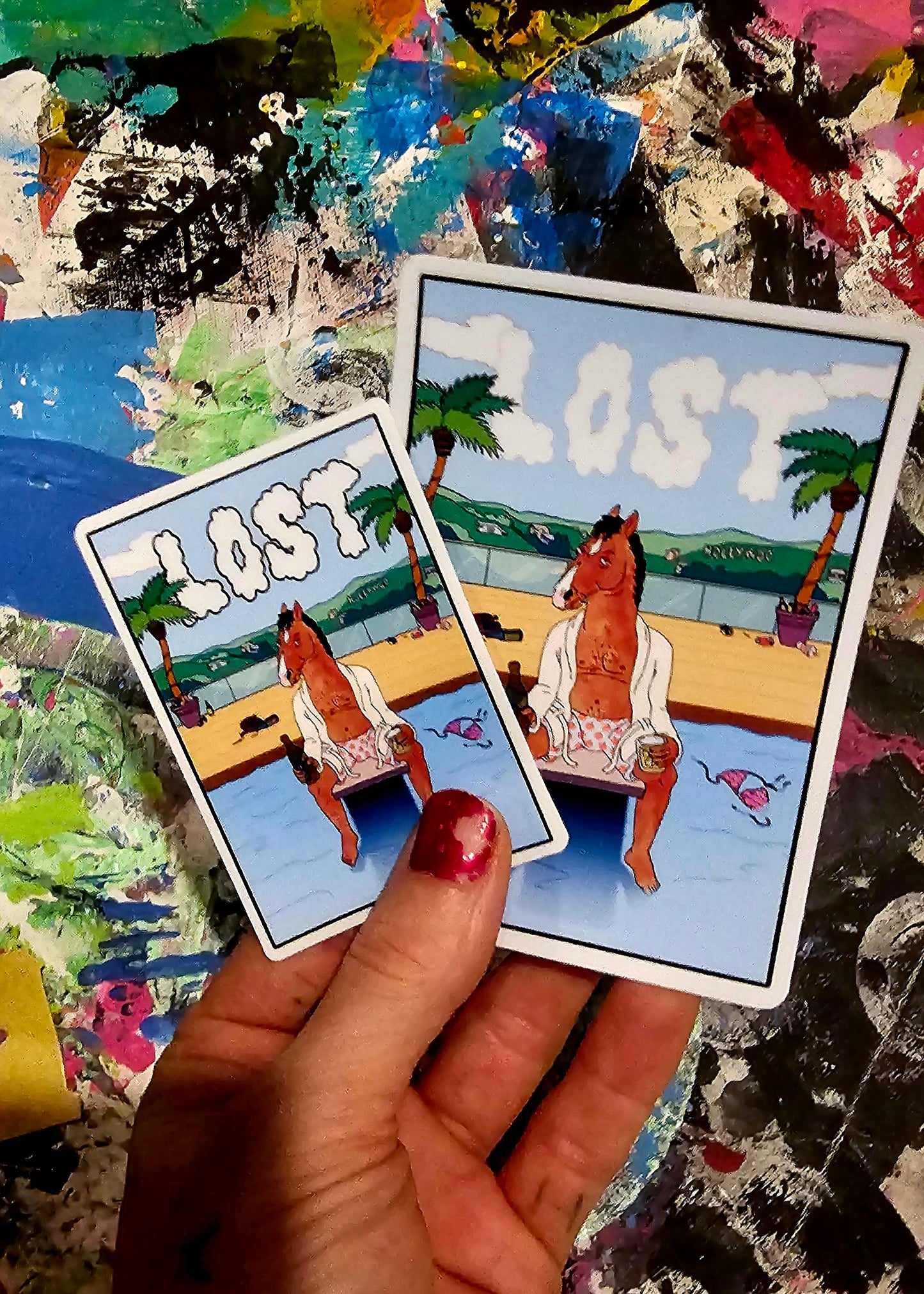 LOST Horseman Die-cut vinyl sticker pair