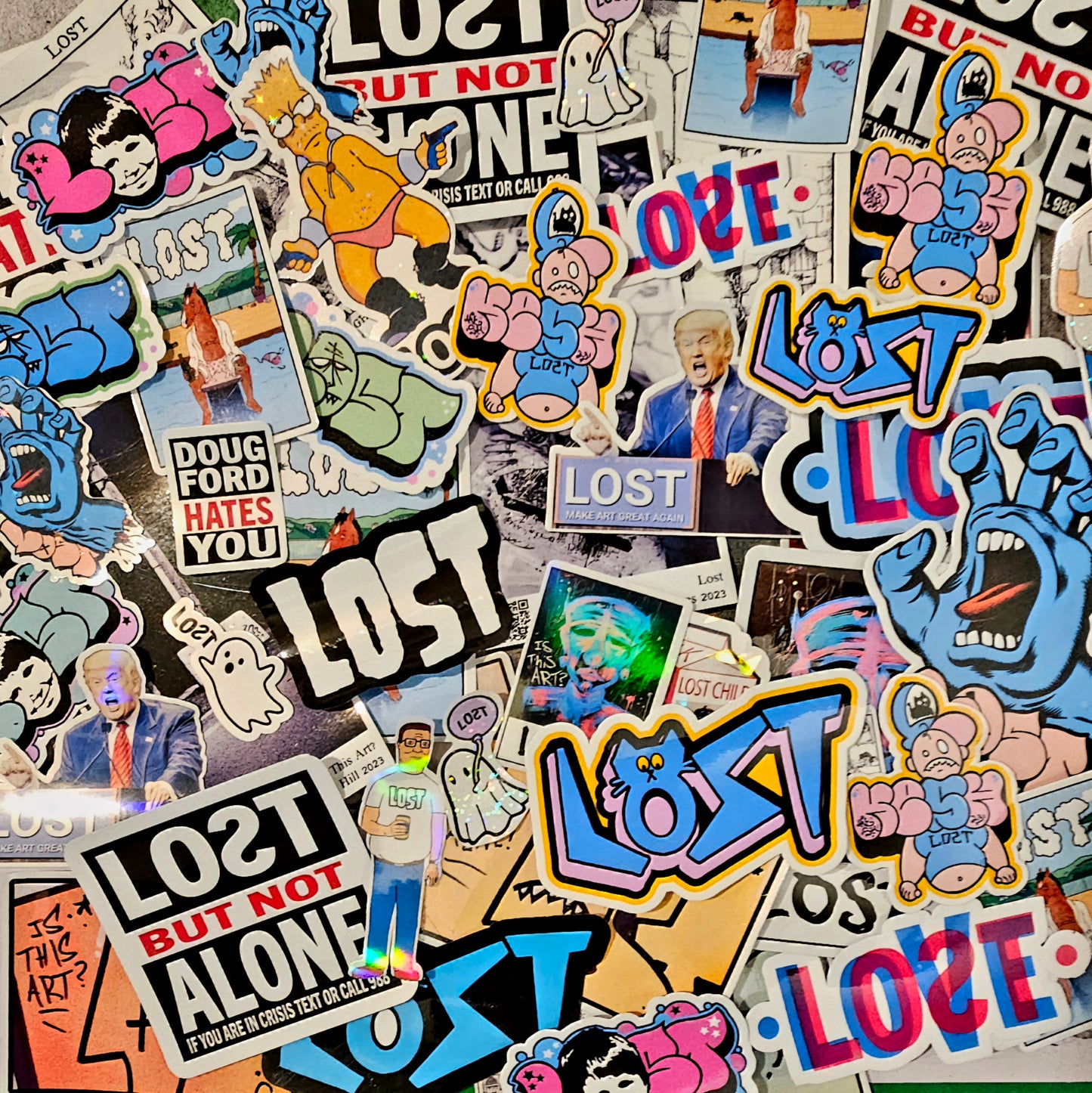 LOVE|LOST Die-cut vinyl sticker pair