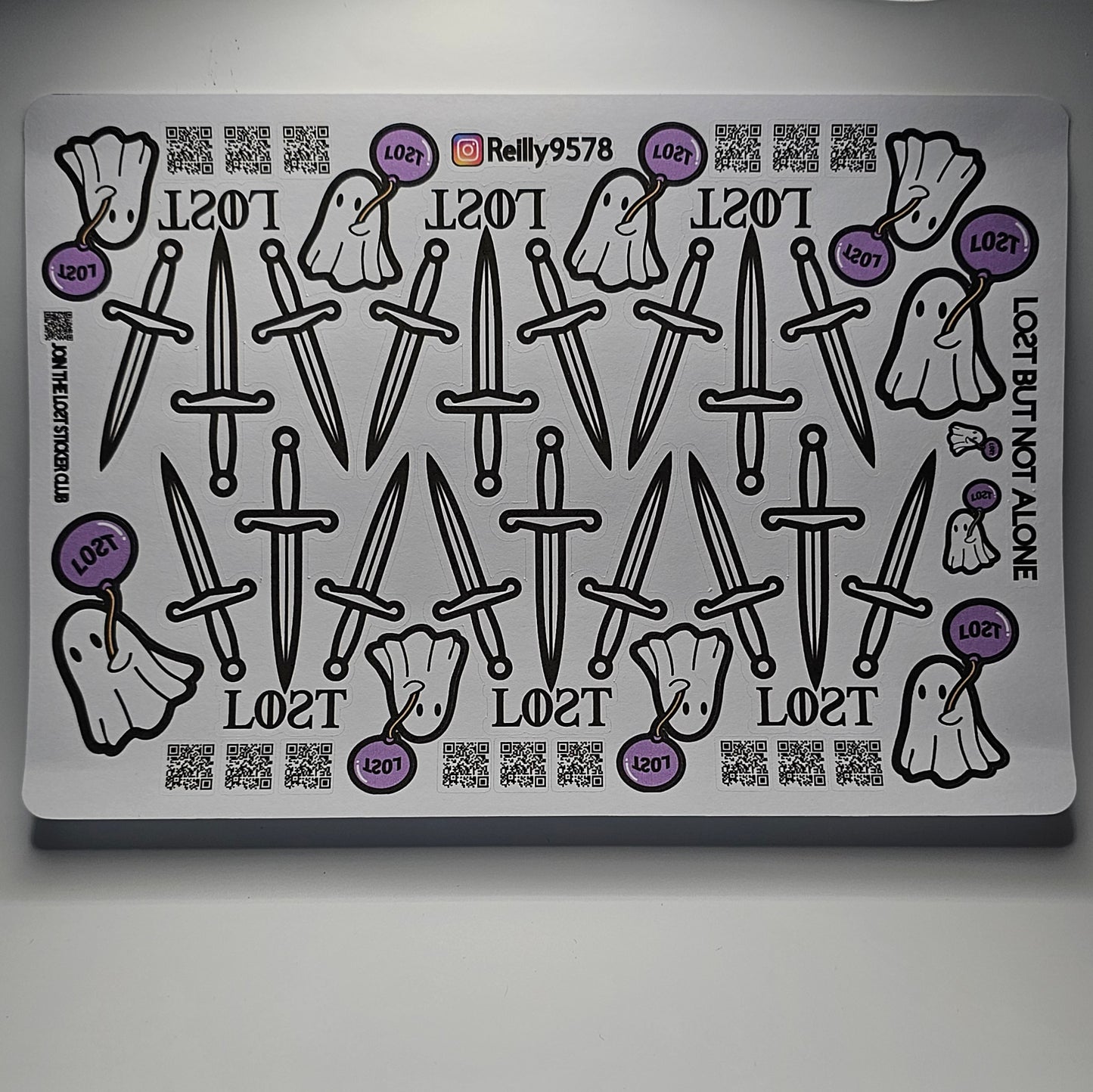 Kiss Cut Lost Triple Sword Sticker Sheet