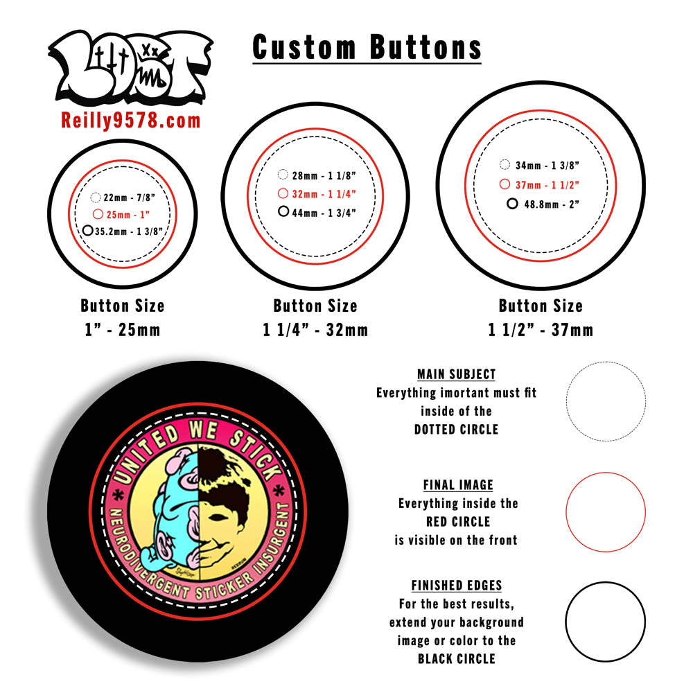 A size template for custom pinback buttons made by reilly9578. 